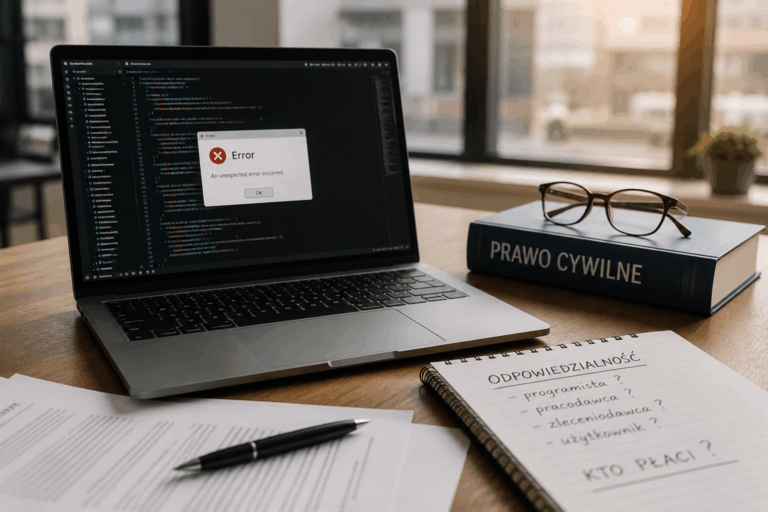 Błąd programisty – odpowiedzialność prawna i finansowa za błędy w oprogramowaniu